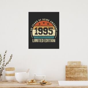 Affiche Cadeau 30e anniversaire Rétro 1995