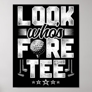 Affiche Cadeau 40e anniversaire Golf Pun Vintage Regarde q
