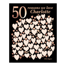 Cadeau 50 Raisons de vous aimer - 50e Anniversaire