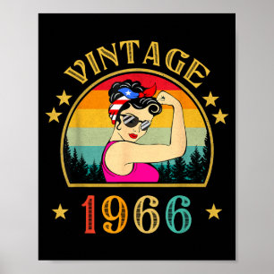 Affiche Cadeau 60e anniversaire 60 ans pour femmes rétro V
