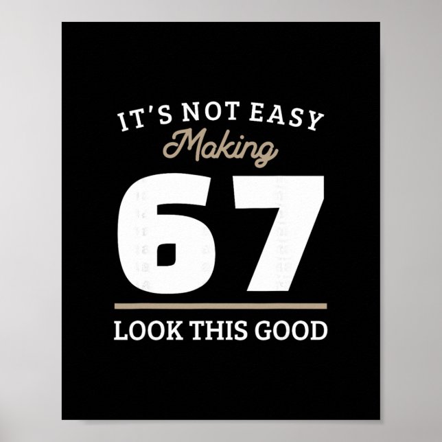 Affiche Cadeau 67e anniversaire 67 ans  (Devant)