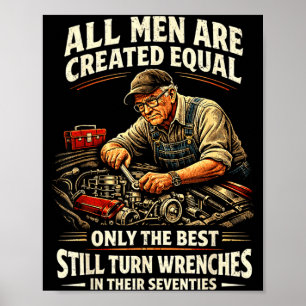 Affiche Cadeau 70e anniversaire homme tourne clés à clique