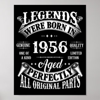 Affiche Cadeau 70e anniversaire Légendes vintage nées en 1