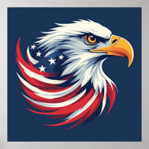 Affiche Cadeau Aigle royal pour lui – Œuvre d'art patrioti