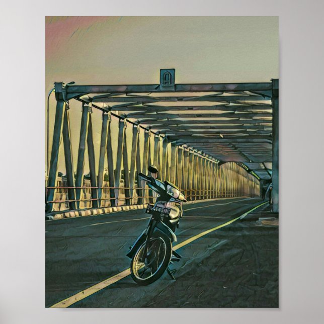 Affiche Cadeau amoureux moto (Devant)