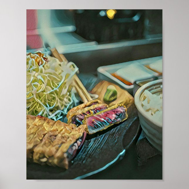Affiche cadeau amoureux sushi japonais (Devant)