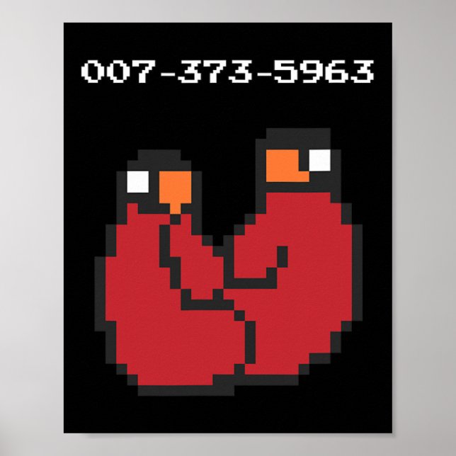 Affiche Cadeau Amusant Codes 45s Jeu Vidéo 90s (Devant)