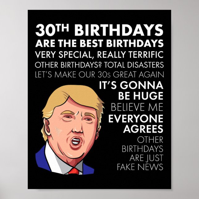 Affiche Cadeau Anniversaire Funny Trump Citation Chemise P (Devant)