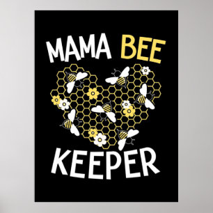 Affiche Cadeau apiculteur   Mama Bee Keeper