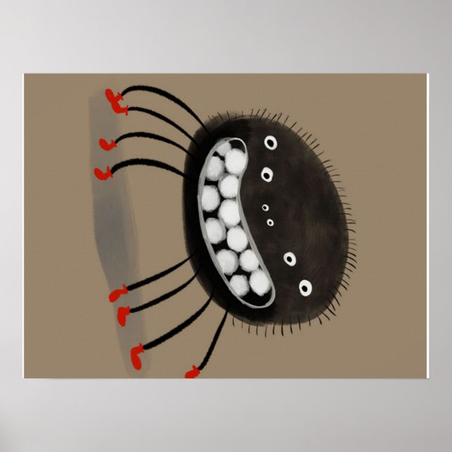 Affiche Cadeau aux amateurs d'araignée | Un monstre d'arai (Devant)