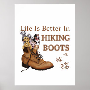Affiche Cadeau Camper La Vie Est Meilleure Dans Le Chien