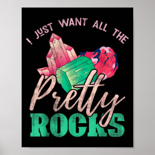 Affiche Cadeau collectionneur de roches Terre Paléontologu