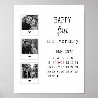 Affiche Cadeau commémoratif de photo romantique de couple