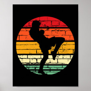 Affiche Cadeau cool Muay Thai d'arts martiaux, instructeur