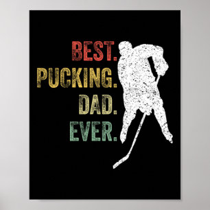 Affiche Cadeau cool pour papa hockey drôle Meilleur papa p