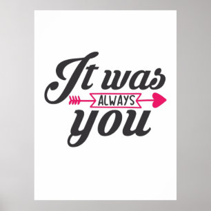 Affiche Cadeau Couple C'Était Toujours Vous
