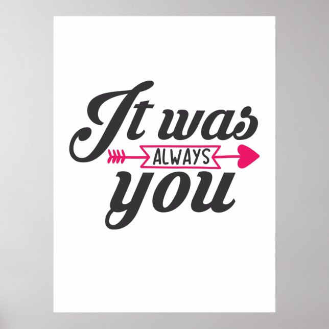 Affiche Cadeau Couple C'Était Toujours Vous (Devant)
