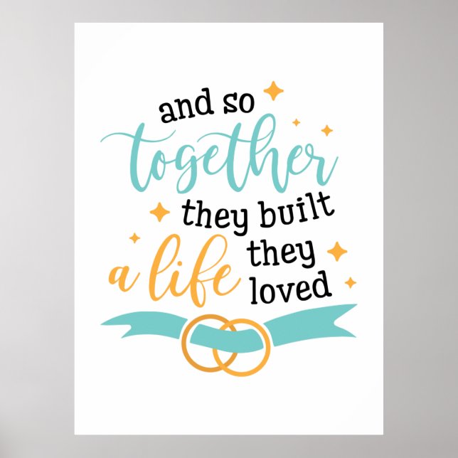 Affiche Cadeau Couple Ensemble Ils Ont Construit Une Vie (Devant)
