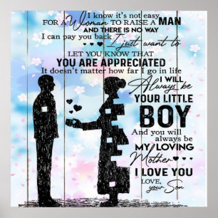 Affiche Cadeau customisé Pour Maman, Citations Mignonnes P