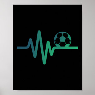 Affiche Cadeau d'amour de ligne de battement de coeur de f