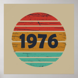 Affiche Cadeau d'anniversaire 50 ans millésime 1976