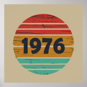 Affiche Cadeau d'anniversaire 50 ans millésime 1976