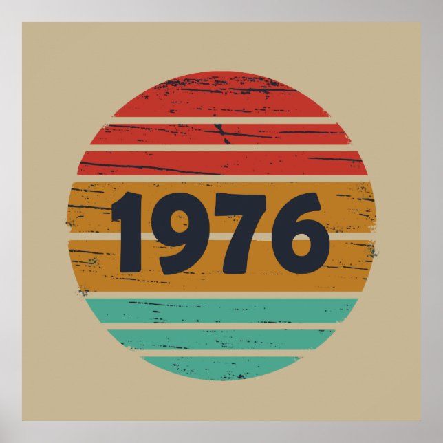 Affiche Cadeau d'anniversaire 50 ans millésime 1976 (Devant)