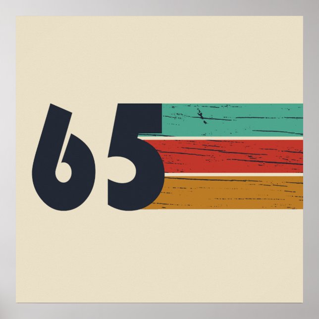 Affiche Cadeau d'anniversaire 60 ans millésime 1965 (Devant)