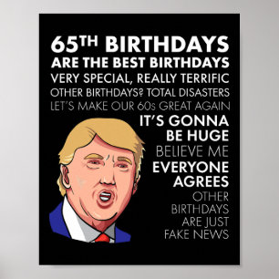 Affiche Cadeau d'anniversaire 65 ans T-shirt drôle de cita