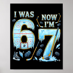 Affiche Cadeau d'anniversaire 7 ans avait 6 ans 7 Drôle de