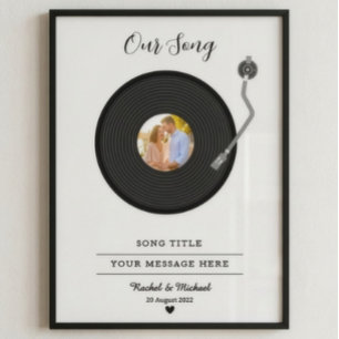 Affiche Cadeau d'anniversaire de couple personnalisé avec