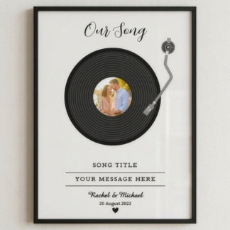 Affiche Cadeau d'anniversaire de couple personnalisé avec
