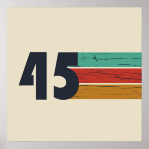 Affiche Cadeau d'anniversaire de naissance en 1945
