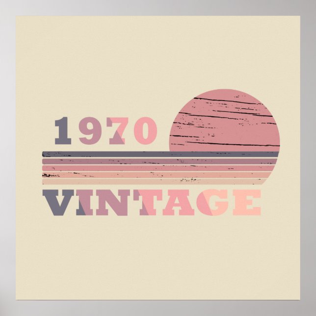 Affiche Cadeau d'anniversaire de naissance en 1970 (Devant)
