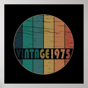 Affiche Cadeau d'anniversaire de naissance en 1975