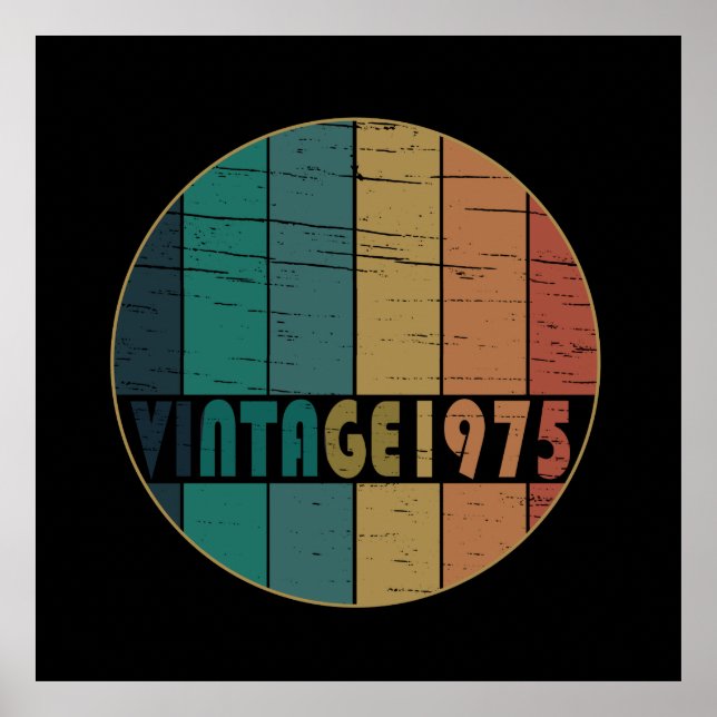 Affiche Cadeau d'anniversaire de naissance en 1975 (Devant)