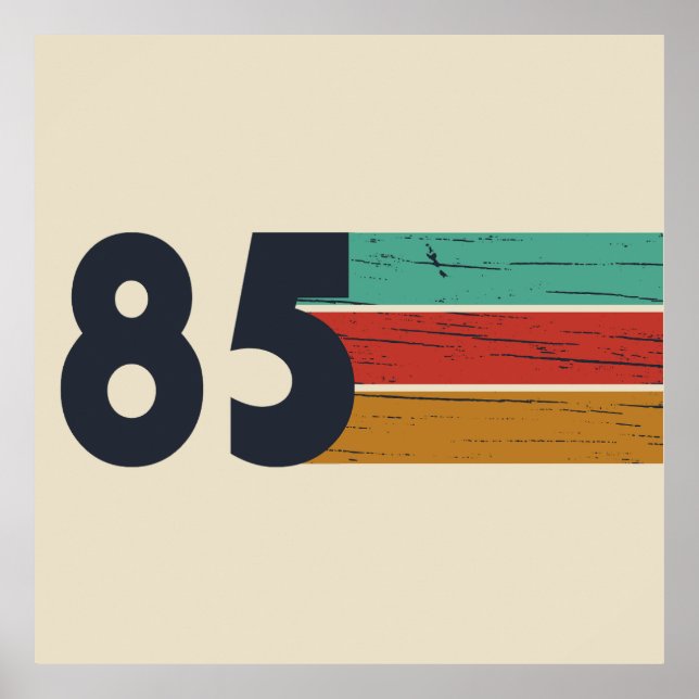 Affiche Cadeau d'anniversaire de naissance en 1985 (Devant)