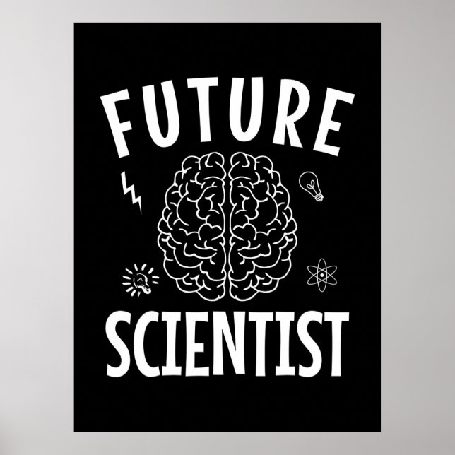 Affiche Cadeau d'anniversaire | Futur scientifique (Devant)