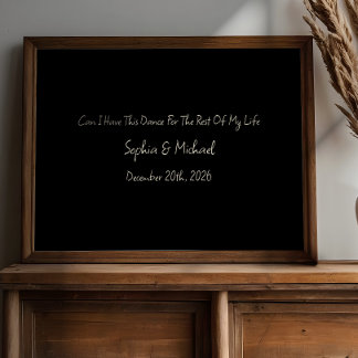 Affiche Cadeau d'anniversaire minimal personnalisé avec im