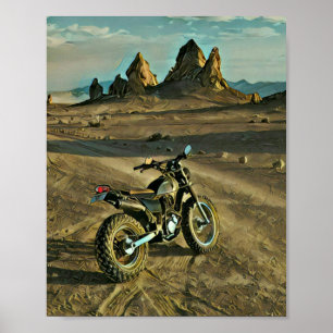 Affiche cadeau d'anniversaire vintage motocycliste