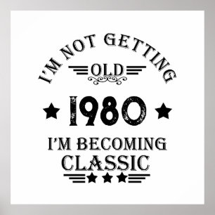 Affiche Cadeau d'anniversaire vintage personnalisé