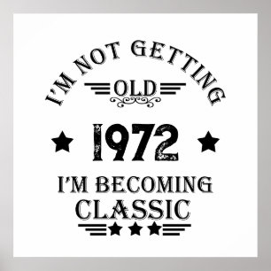 Affiche Cadeau d'anniversaire vintage personnalisé noir
