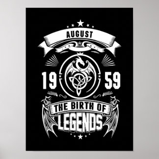 Affiche Cadeau d'août | 1959 La Naissance Des Légendes