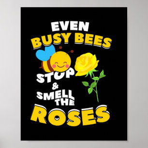 Affiche Cadeau d'apiculteur   Même les abeilles occupées