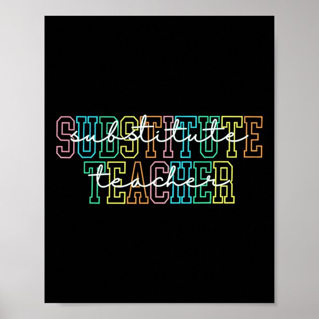 Affiche Cadeau d'appréciation pour enseignant suppléant (Devant)