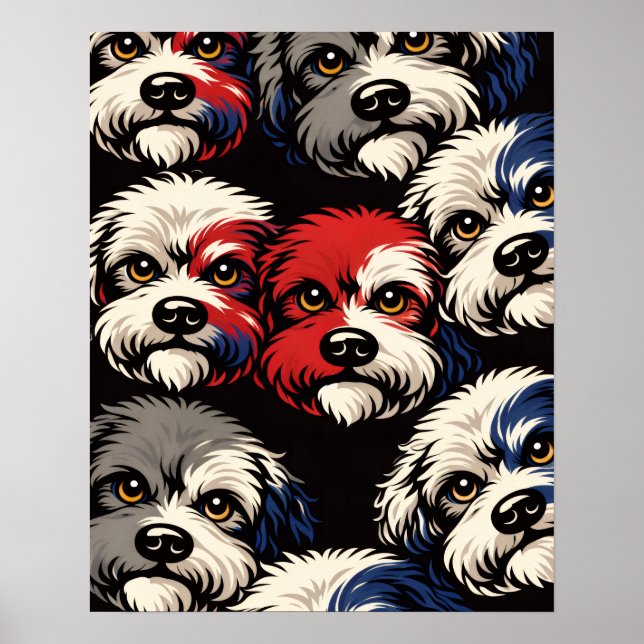 Affiche Cadeau d'art mural à motif Cockapoo pour amateurs  (Devant)