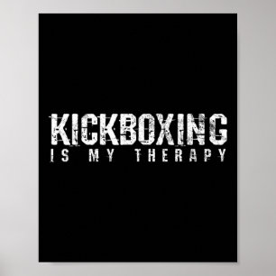 Affiche Cadeau d'arts martiaux de boxe de kickboxing