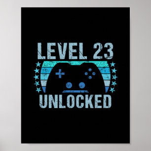Affiche Cadeau de 23e anniversaire vintage de jeu pour gar