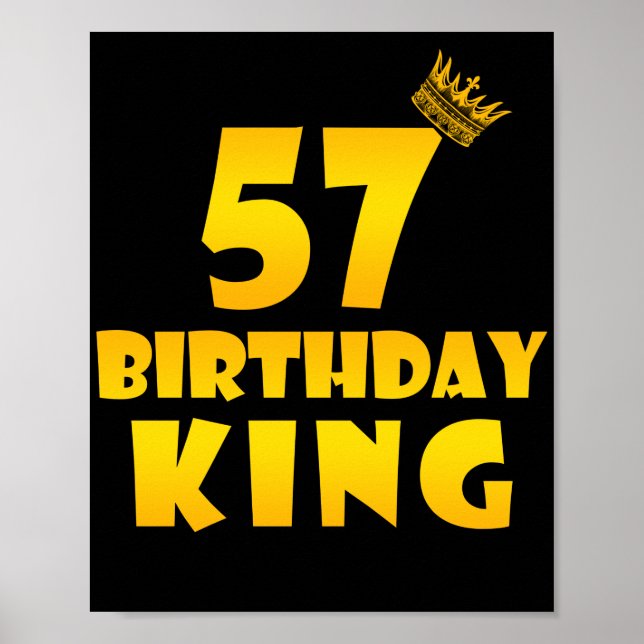 Affiche Cadeau de 57e anniversaire pour 57 ans Anniversair (Devant)