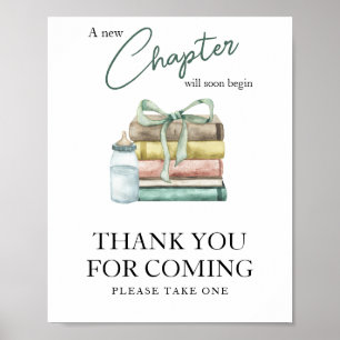 Affiche Cadeau de baby shower à thème conte de fées Merci 